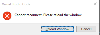 VS Code reconnecting to SSH